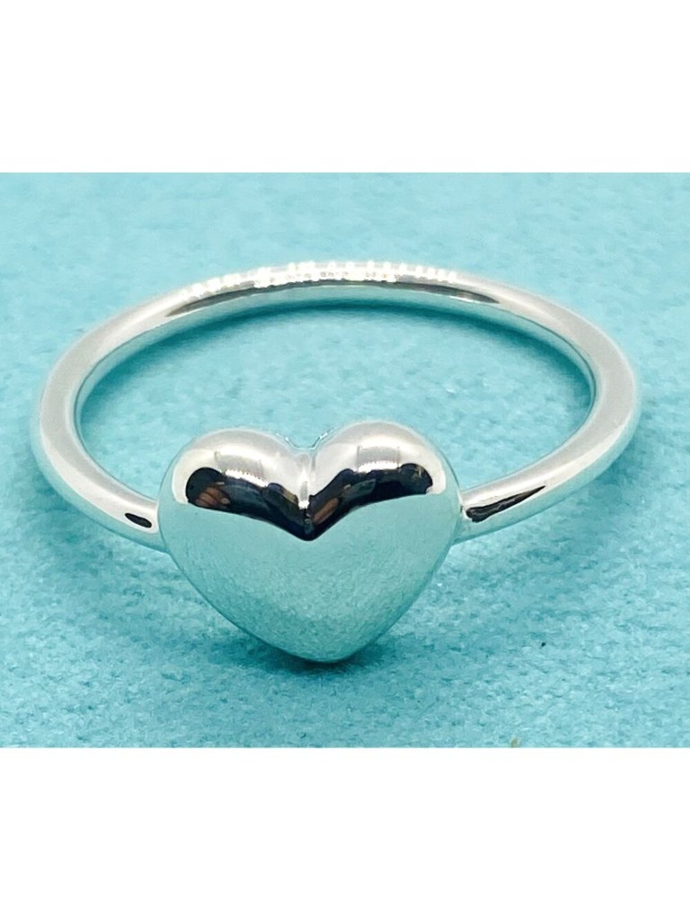 Tiffany & Co Sterling Silver 925 Puffy Heart Ring Size 7.75